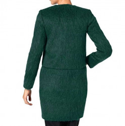 Vlnený flísový kabát, zelený #2