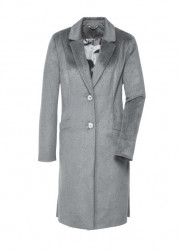 Vlnený kabát Création L, sivá #1