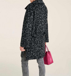Vlnený kabát s LEO vzorom Heine, sivo-čierna #2