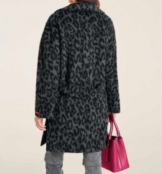 Vlnený kabát s LEO vzorom Heine, sivo-čierna #4