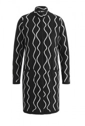 Vzorovaný pletený kabát Heine, čierno-biely #1