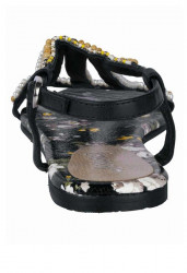 XYXYX sandále s perlami, čierna #5