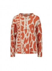 Žakárový pulóver Création L, oranžovo-pieskový #1