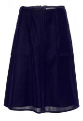 Zamatová sukňa, tmavomodrá #1