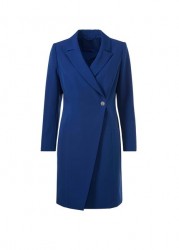 Zavinovacie šaty s ozdobným gombíkom HEINE, modré #1