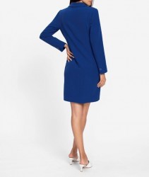 Zavinovacie šaty s ozdobným gombíkom HEINE, modré #3
