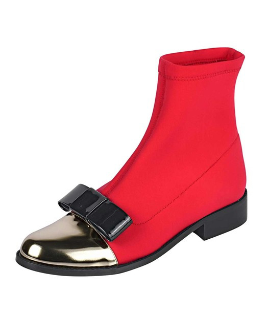 Elastické členkové topánky, červeno-zlatá