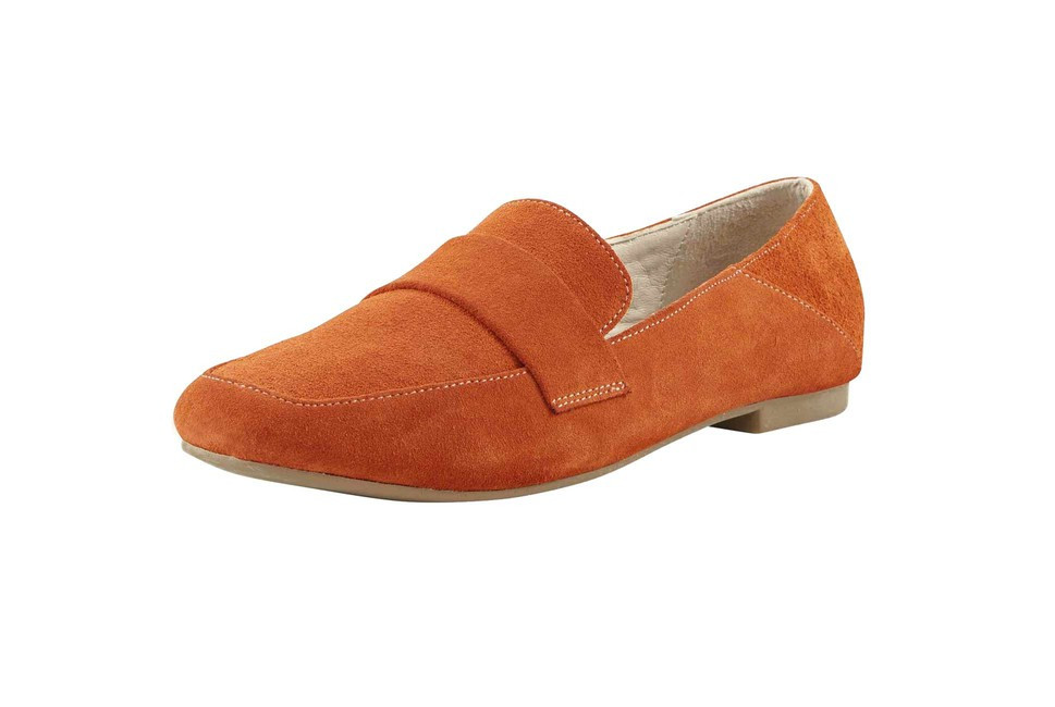 Semišové topánky Andrea Conti, oranžové
